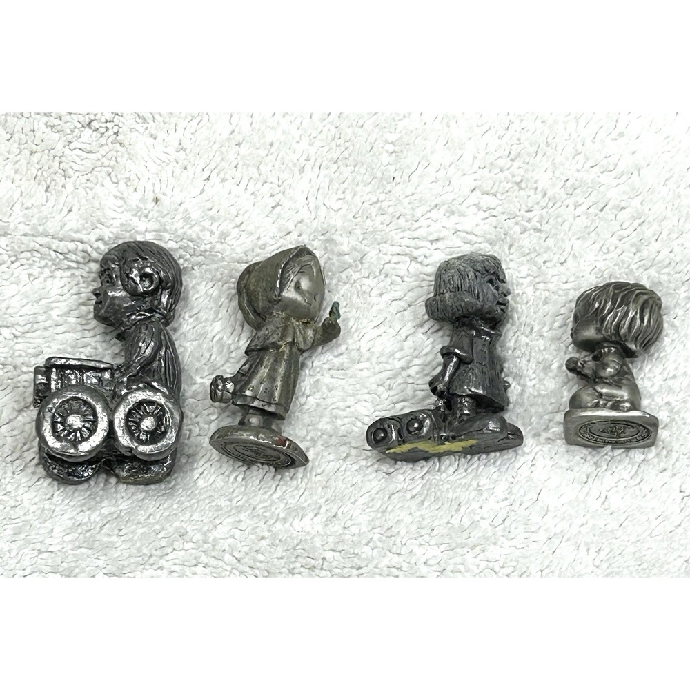 Lot of 4 Pewter Kids Figurines 2 are Hallmark Little Gallery (SH6)